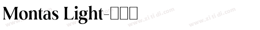 Montas Light字体转换